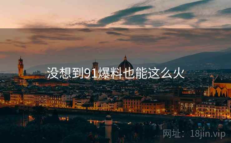 没想到91爆料也能这么火